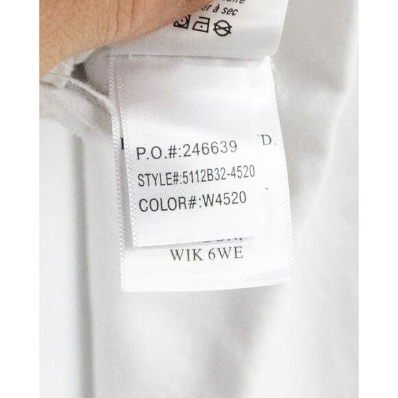 Paige Relaxed Vivienne Cropped Jean Denim Jacket w/ Raw Hem in Crisp White XL - Picture 14 of 15